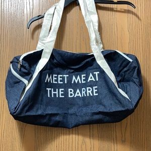 Brand new gym bag. MEET ME AT THE BARRE.